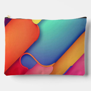Modern Art Design Folds of Colour  Accessory Pouch