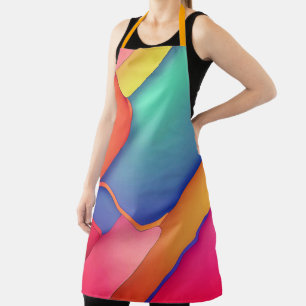 Modern Art Design Folds of Colour Apron