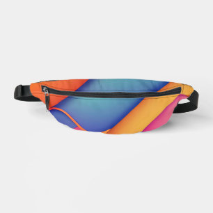 Modern Art Design Folds of Colour  Bum Bags