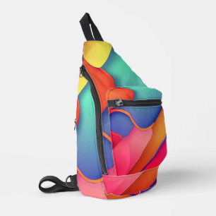 Modern Art Design Folds of Colour  Sling Bag