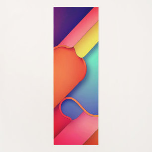 Modern Art Design Folds of Colour Yoga Mat