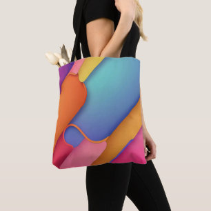 Modern Art Design Folds of Pastel  Colours Tote Bag