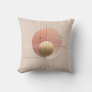 Modern art design with circles and lines planner, cushion