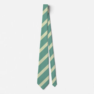 Modern Art Diagonal Stripes Turquoise Wheat Tie