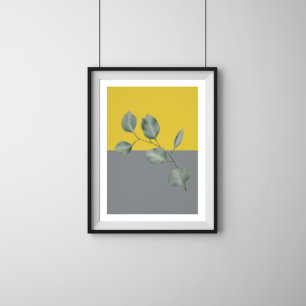 Modern Art Eucalyptus Leaves Poster