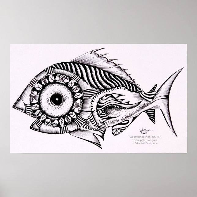 Modern Art Fish Poster / Design, Geometrica from V (Front)