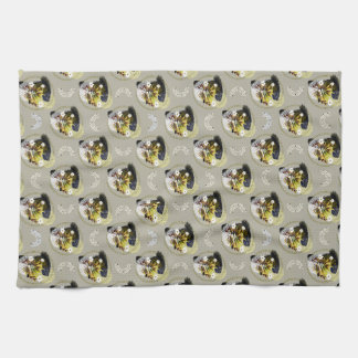 Modern Art Floral Pattern - Vibrant and Harmonious Tea Towel