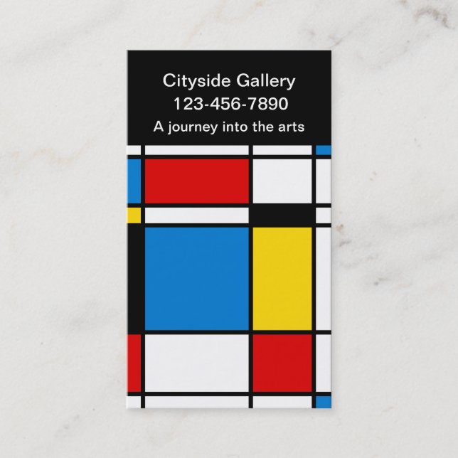 Modern Art Gallery Business Cards (Front)