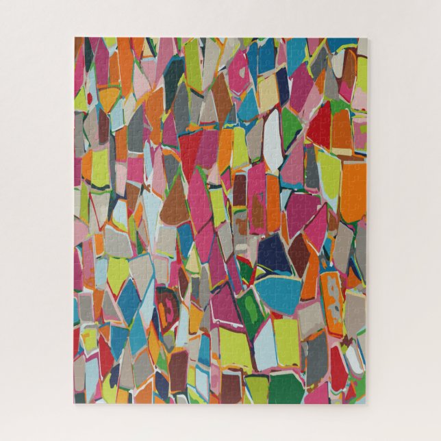 Modern Art Geometric Deco Multi-colour Jigsaw Puzz Jigsaw Puzzle (Vertical)