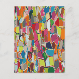 Modern Art Geometric Deco Multi-colour Postcard