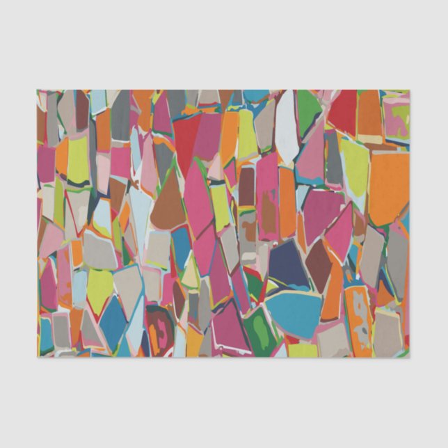 Modern Art Geometric Deco Multi-colour Tissue Paper (Front)