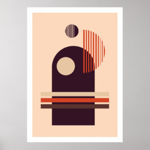 Modern art-geometric shapes composition 1 poster