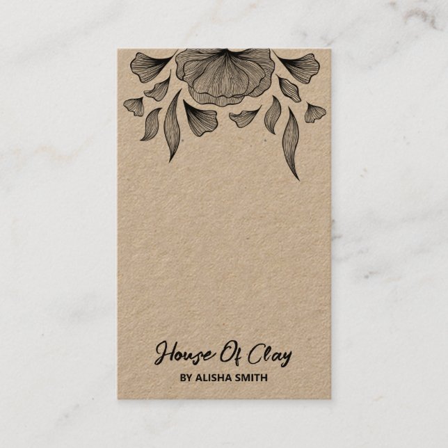 Modern Art Kraft Earring Packaging Cards (Front)