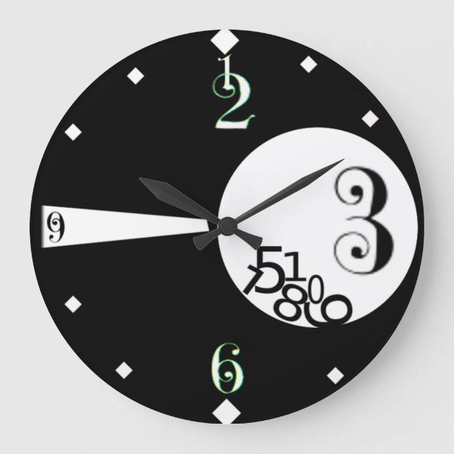 Modern art large clock (Front)