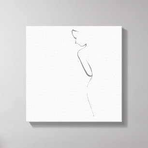 modern art line drawing  canvas
