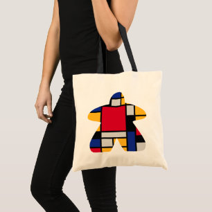 Modern Art Meeple Basic Tote Bag