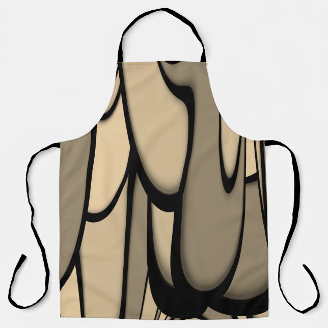 Modern Art Melting Brown Hues  Apron (Front)