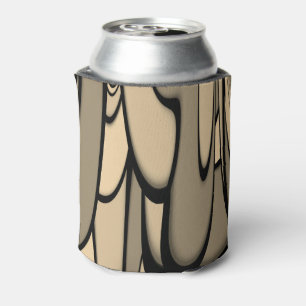 Modern Art Melting Brown Hues Can Cooler