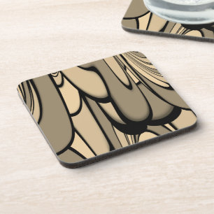 Modern Art Melting Brown Hues  Coaster