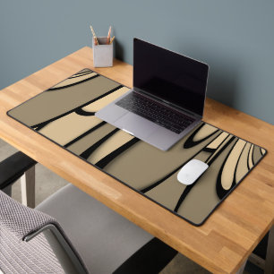 Modern Art Melting Brown Hues  Desk Mat
