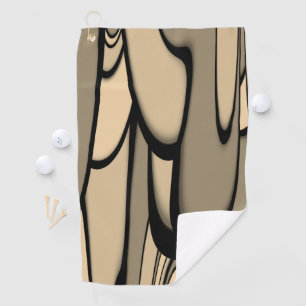 Modern Art Melting Brown Hues  Golf Towel