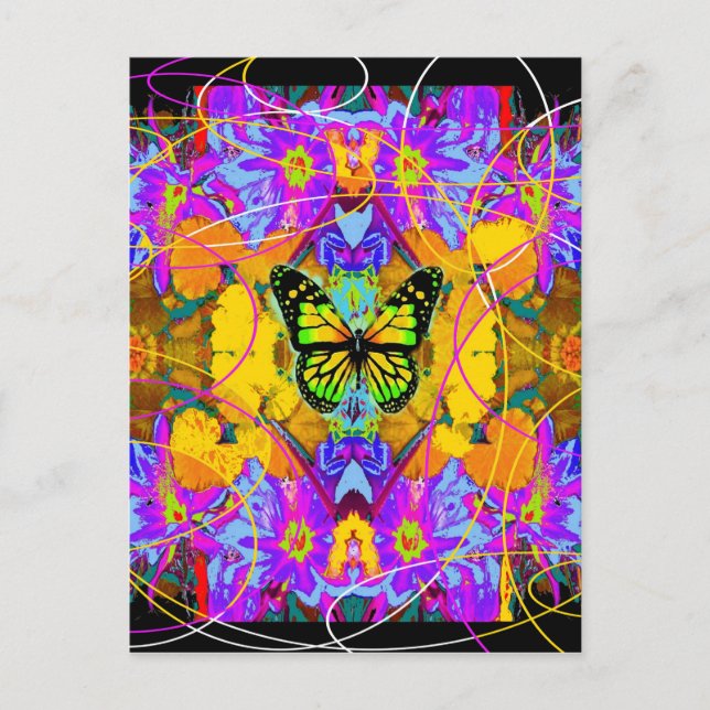 Modern Art Monarch Butterfly Daeden by Sharles Postcard (Front)