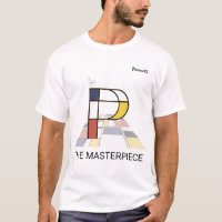 Modern Art Monogram And Cute Bird - Letter "P"