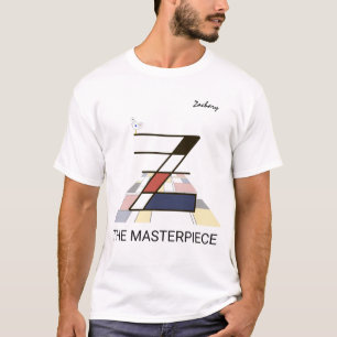 Modern Art Monogram And Cute Bird - Letter "Z" T-Shirt