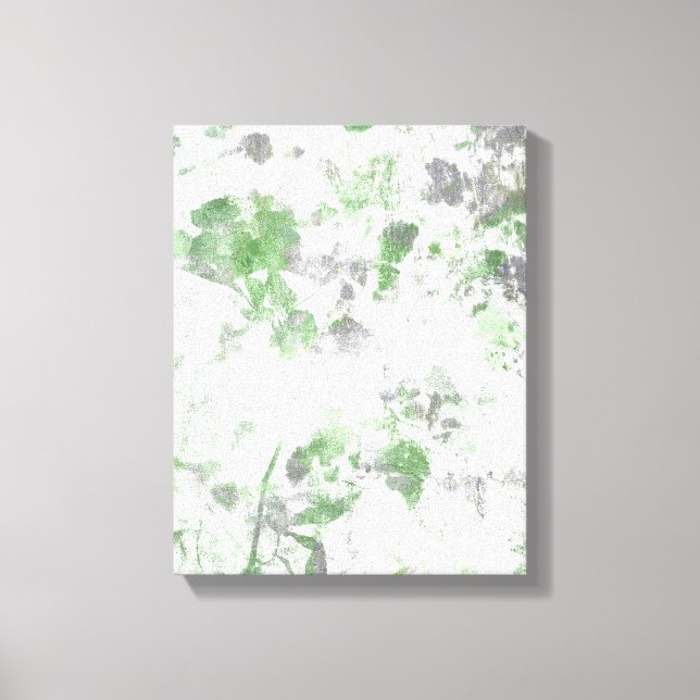 Modern art of flower pattern and wall texture mix canvas print (Front)