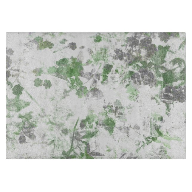 Modern art of flower pattern and wall texture mix cutting board (Front)