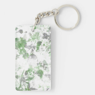 Modern art of flower pattern and wall texture mix key ring