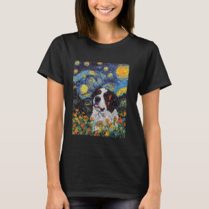Modern Art Painting Van Gogh Starry Night Saint Be T-Shirt