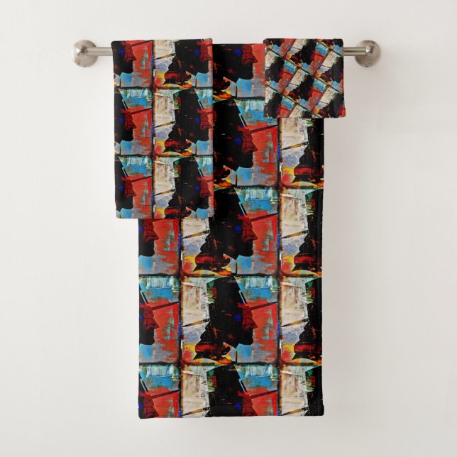 Modern Art Pilgrim Hand Towel (Insitu)