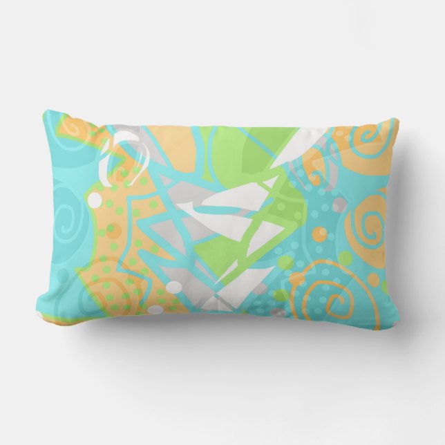 modern art pillow colourful abstract design (Front)