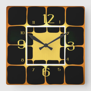 Modern art square wall clock
