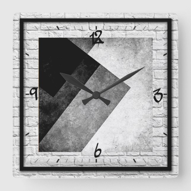 Modern Art Square Wall Clock (Front)