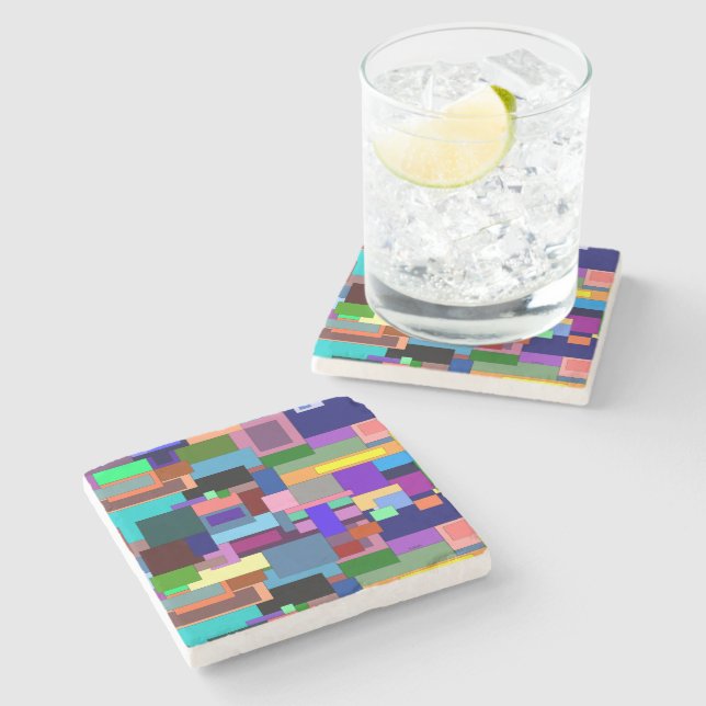 Modern Art Stone Coaster (Side)
