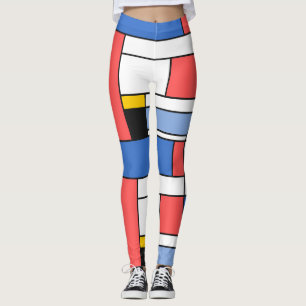 Modern art style Mondrian leggings design