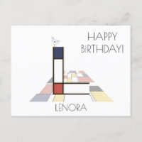 Modern Art Style Monogram. Letter L