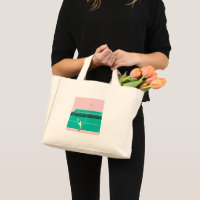 Modern Art Tennis Match Player Pink Green