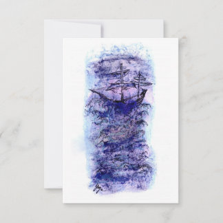 Modern art thank you card