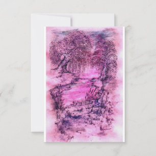 Modern art thank you card