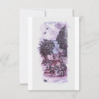 Modern art thank you card