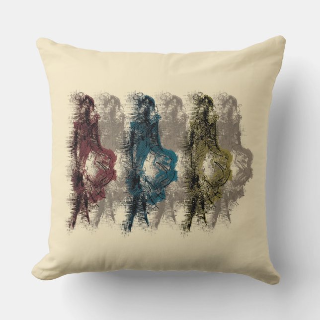 modern art - throw pillow (Front)