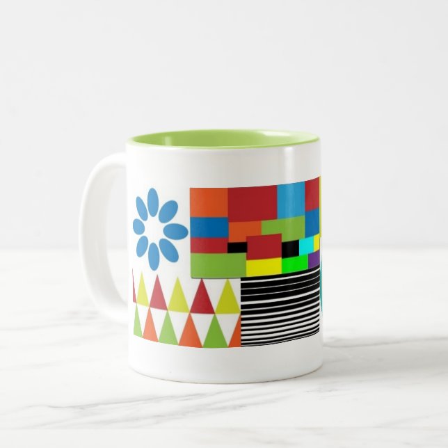 modern art two tone classic mug (Front Left)