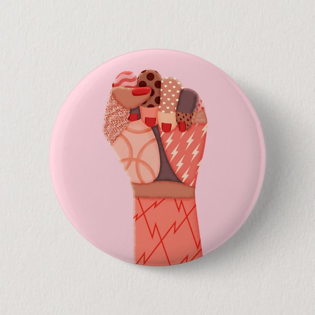 Modern Art Womens Protest 6 Cm Round Badge (Front)
