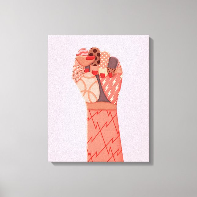 Modern Art Womens Protest Canvas Print (Front)