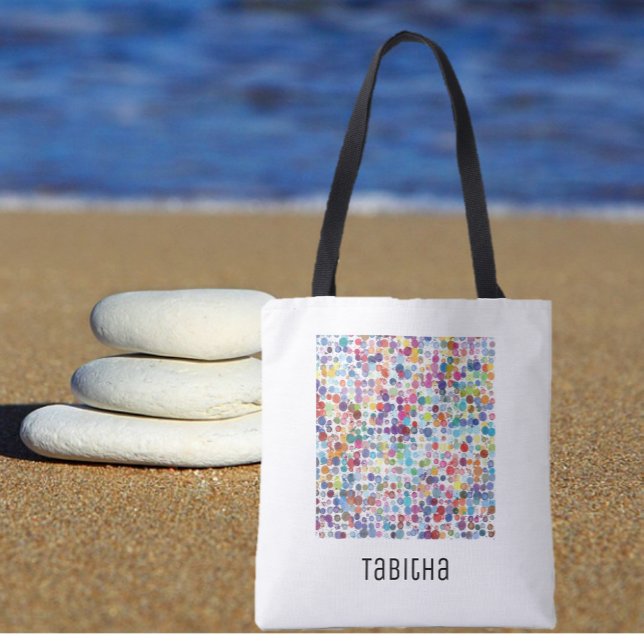 Modern Artistic Abstract Paint Splatter Colourful Tote Bag (Creator Uploaded)