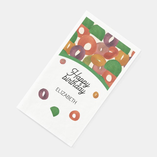 Modern Artistic Autumn Colourful Pattern Napkin (Corner)