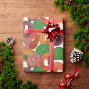 Modern Artistic Autumn Colourful Pattern Wrapping Paper